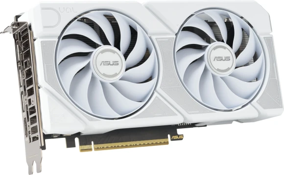 Видеокарта Asus PCI-E 5.0 DUAL-RTX5060TI-O8G-WHITE NVIDIA GeForce RTX 5060TI 8Gb 128bit GDDR7 2602/28000 HDMIx1 DPx3 HDCP Ret