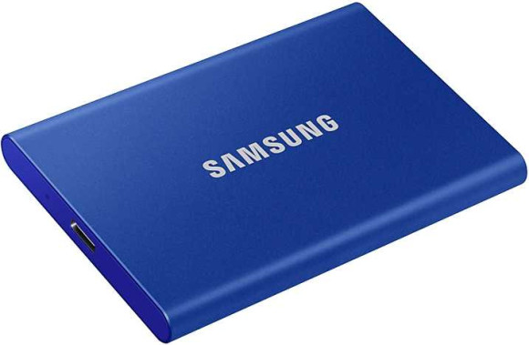 Накопитель SSD Samsung USB-C 1Tb MU-PC1T0H/WW T7 1.8" синий Накопитель SSD Samsung USB-C 1Tb MU-PC1T0H/WW T7 1.8" синий