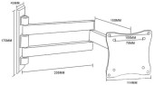 Кронштейн для телевизора Arm Media LCD-7101 белый 10"-26" макс.15кг настенный поворотно-выдвижной и наклонный Кронштейн для телевизора Arm Media LCD-7101 белый 10"-26" макс.15кг настенный поворотно-выдвижной и наклонный