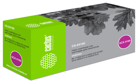 Картридж лазерный Cactus CS-S4100 SCX-4100D3 черный (3000стр.) для Samsung SCX-4100 с чипом Картридж лазерный Cactus CS-S4100 SCX-4100D3 черный (3000стр.) для Samsung SCX-4100 с чипом