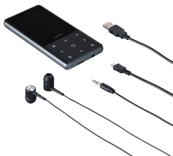 Плеер Hi-Fi Flash Digma Y4 BT 16Gb черный/2.4"/FM/microSDHC Плеер Hi-Fi Flash Digma Y4 BT 16Gb черный/2.4"/FM/microSDHC