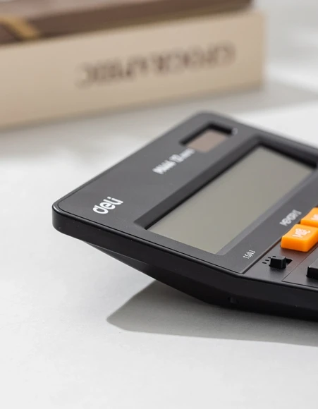 Калькулятор настольный Deli EM444 темно-серый 12-разр.