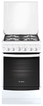 Плита Газовая Gefest 5100-02 белый (металлическая крышка) реш.чугун Плита Газовая Gefest 5100-02 белый (металлическая крышка) реш.чугун