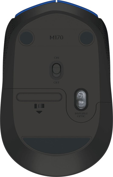 Мышь Logitech M171 синий/черный оптическая 1000dpi беспров. USB для ноутбука 2but (910-004640)