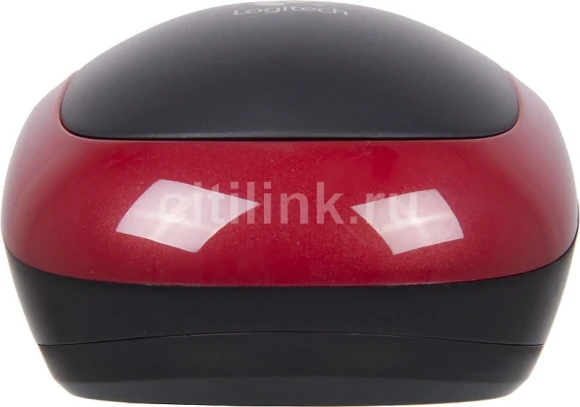 Мышь Logitech M185 черный/красный оптическая 1000dpi беспров. USB для ноутбука 2but (910-002633)