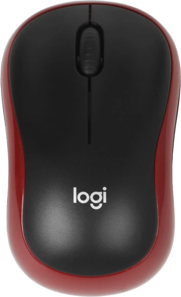 Мышь Logitech M185 черный/красный оптическая 1000dpi беспров. USB для ноутбука 2but (910-002633)