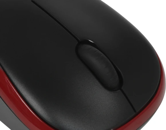 Мышь Logitech M185 черный/красный оптическая 1000dpi беспров. USB для ноутбука 2but (910-002633)