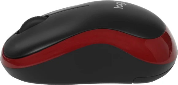 Мышь Logitech M185 черный/красный оптическая 1000dpi беспров. USB для ноутбука 2but (910-002633)