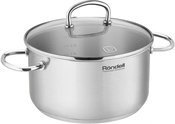 Кастрюля Rondell Solo RDS-1603 5.1л. d=24см (с крышкой) стальной