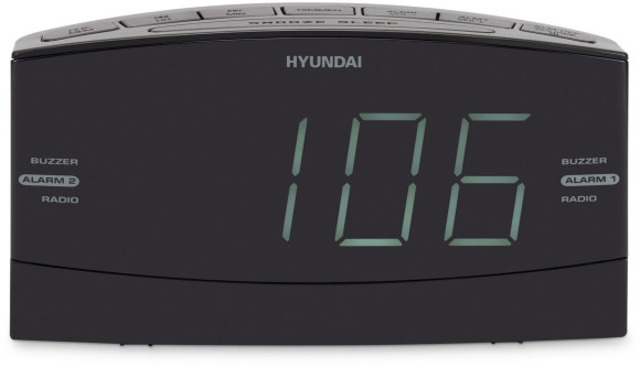 Радиобудильник Hyundai H-RCL238 черный LCD подсв:белая часы:цифровые FM Радиобудильник Hyundai H-RCL238 черный LCD подсв:белая часы:цифровые FM