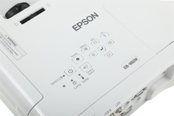 Проектор Epson EB-982W 3LCD 4200Lm LS (1280x800) 16000:1 ресурс лампы:6500часов 1xUSB typeA 1xUSB typeB 2xHDMI 3.1кг