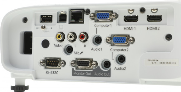 Проектор Epson EB-982W 3LCD 4200Lm LS (1280x800) 16000:1 ресурс лампы:6500часов 1xUSB typeA 1xUSB typeB 2xHDMI 3.1кг