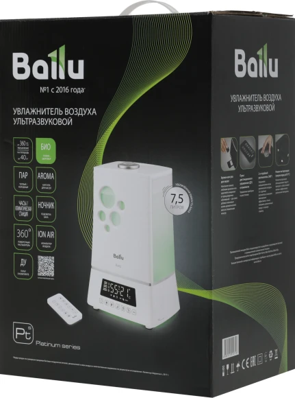 Увлажнитель воздуха Ballu UHB-1100 110Вт (ультразвуковой) белый/зеленый