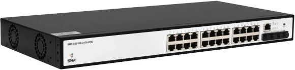 Коммутатор SNR SNR-S5210G-24TX-POE (L2+) 24x1Гбит/с 4SFP+ 24PoE 370W управляемый Коммутатор SNR SNR-S5210G-24TX-POE (L2+) 24x1Гбит/с 4SFP+ 24PoE 370W управляемый