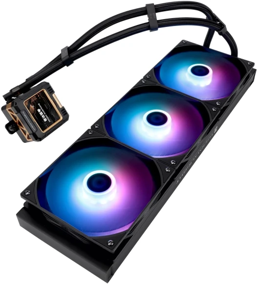 Система водяного охлаждения Thermalright Frozen Warframe 420 ARGB Soc-AM5/AM4/1200/1700/1851 черный 4-pin 29.8dB Al LCD Ret (F-WFRAME-420-BL-ARGB)