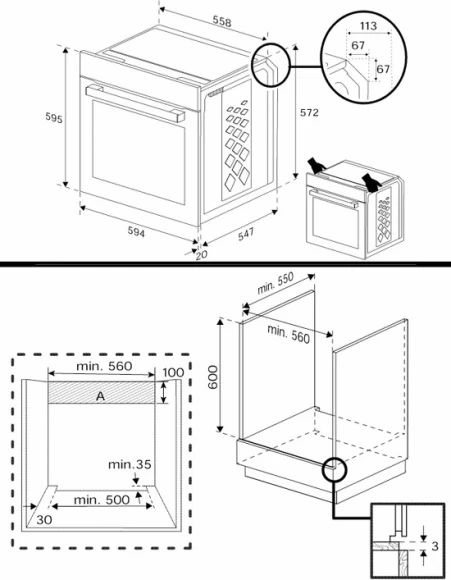 Духовой шкаф Электрический Hotpoint HFE8 1221 H WH белый
