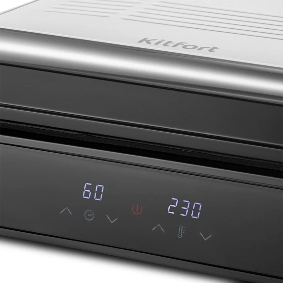 Электрогриль Kitfort КТ-3664 2000Вт серебристый/черный