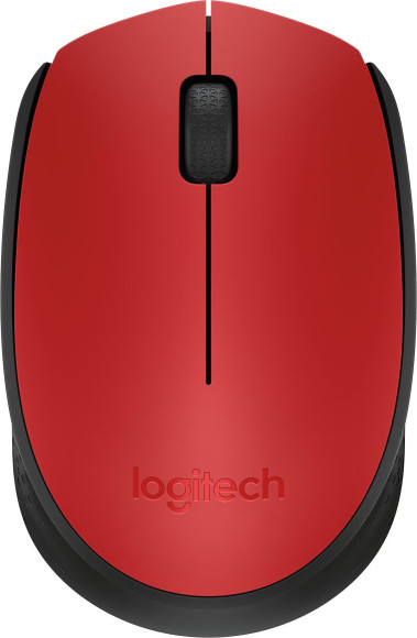 Мышь Logitech M171 красный/черный оптическая 1000dpi беспров. USB для ноутбука 2but (910-004641)
