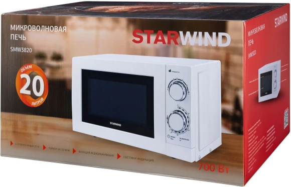 Микроволновая Печь Starwind SMW3820 20л. 700Вт белый Микроволновая Печь Starwind SMW3820 20л. 700Вт белый