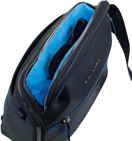 Сумка кросс-боди мужская Piquadro Blue Square CA6900B2/BLU2 темно-синяя натур.кожа