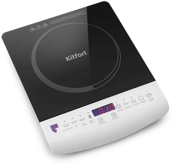 Плита Электрическая Kitfort КТ-102 черный стеклокерамика (настольная)