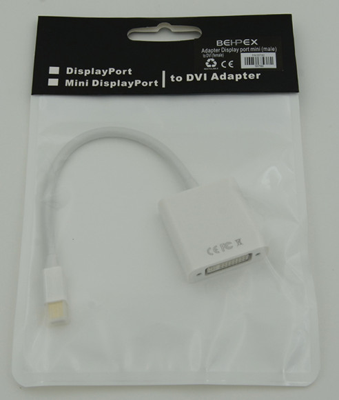 Переходник miniDisplayPort (m) DVI (f) белый Переходник miniDisplayPort (m) DVI (f) белый