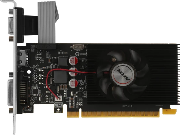 Видеокарта Afox PCI-E 2.0 AF730-4096D3L6 NVIDIA GeForce GT 730 4Gb 128bit GDDR3 700/1333 DVIx1 HDMIx1 CRTx1 HDCP Ret low profile