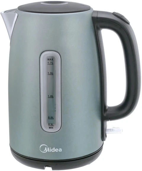 Чайник электрический Midea MK-8025 1.7л. 2200Вт серый корпус: металл/пластик