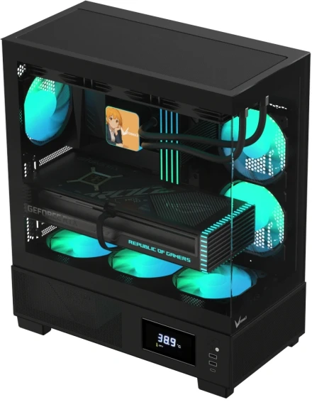 Корпус Formula Crystal E1 черный без БП ATX 9x120mm 2xUSB3.0 audio bott PSU Корпус Formula Crystal E1 черный без БП ATX 9x120mm 2xUSB3.0 audio bott PSU