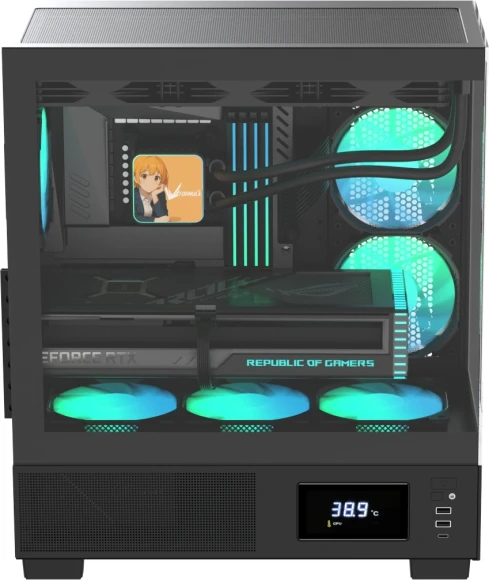 Корпус Formula Crystal E1 черный без БП ATX 9x120mm 2xUSB3.0 audio bott PSU Корпус Formula Crystal E1 черный без БП ATX 9x120mm 2xUSB3.0 audio bott PSU