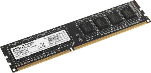 Память DDR3 4Gb 1600MHz AMD R534G1601U1S-U RTL PC3-12800 CL11 DIMM 240-pin 1.5В Ret Память DDR3 4Gb 1600MHz AMD R534G1601U1S-U RTL PC3-12800 CL11 DIMM 240-pin 1.5В Ret