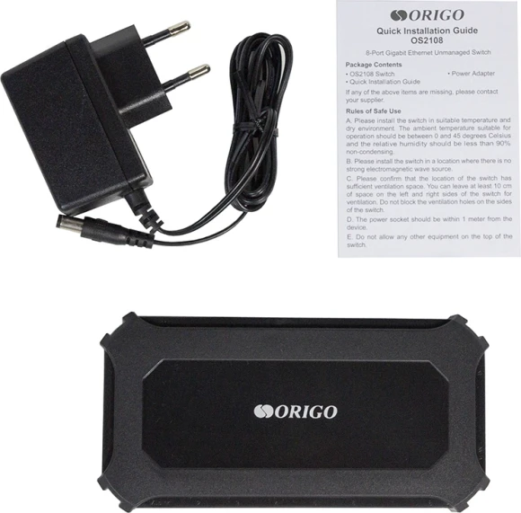 Коммутатор Origo OS2108 OS2108/A1A (L2) 8x1Гбит/с неуправляемый Коммутатор Origo OS2108 OS2108/A1A (L2) 8x1Гбит/с неуправляемый