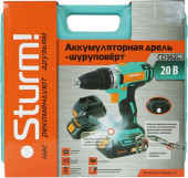 Дрель-шуруповерт Sturm! CD3620 аккум. патрон:быстрозажимной (кейс в комплекте)