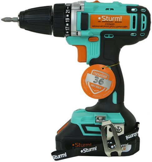 Дрель-шуруповерт Sturm! CD3620 аккум. патрон:быстрозажимной (кейс в комплекте) Дрель-шуруповерт Sturm! CD3620 аккум. патрон:быстрозажимной (кейс в комплекте)