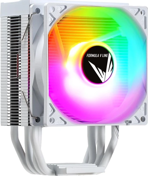 Устройство охлаждения(кулер) Formula Ice Burg ARGB Soc-AM5/AM4/1200/1700/1851 белый 4-pin 17-34dB Al+Cu 170W 552gr Ret (ICE BURG ARPW 4P WH)