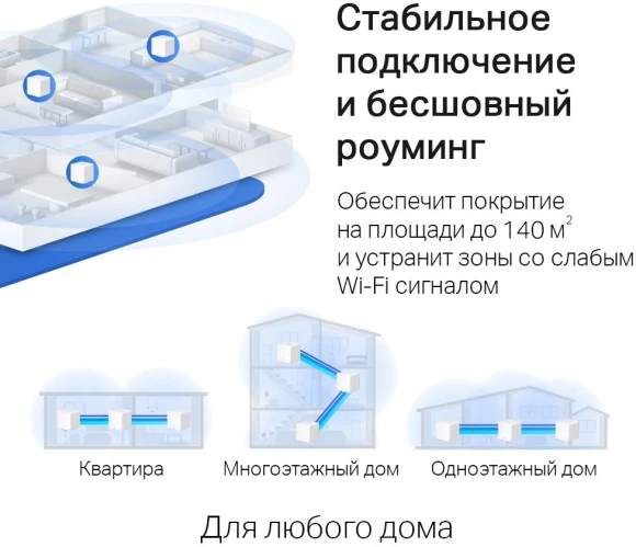 Бесшовный Mesh роутер Mercusys Halo H30G (HALO H30G(3-PACK)) AC1300 10/100/1000BASE-TX белый (упак.:3шт) Бесшовный Mesh роутер Mercusys Halo H30G (HALO H30G(3-PACK)) AC1300 10/100/1000BASE-TX белый (упак.:3шт)
