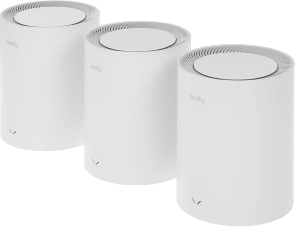 Бесшовный Mesh роутер Cudy M3000 (M3000(3-PACK) WHITE) AX3000 100/1000/2500BASE-T белый (упак.:3шт) Бесшовный Mesh роутер Cudy M3000 (M3000(3-PACK) WHITE) AX3000 100/1000/2500BASE-T белый (упак.:3шт)