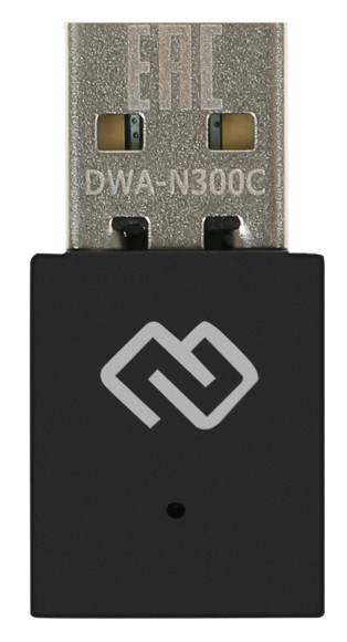 Сетевой адаптер Wi-Fi Digma DWA-N300C N300 USB 2.0 (ант.внутр.) 1ант.