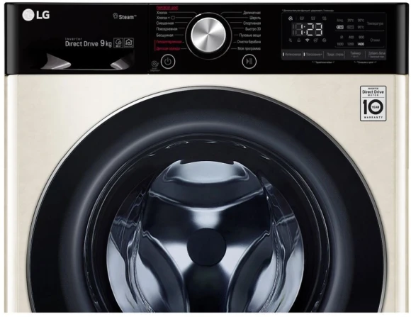 Стиральная машина LG F4V5VS9B класс: A загр.фронтальная макс.:9кг бежевый инвертор
