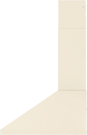 Вытяжка каминная Elikor Вента 50П-430-К3Д топленое молоко управление: кнопочное (1 мотор)