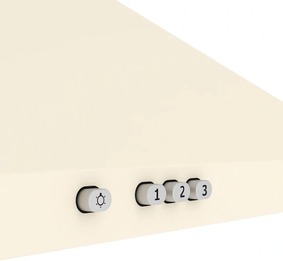 Вытяжка каминная Elikor Вента 50П-430-К3Д топленое молоко управление: кнопочное (1 мотор)