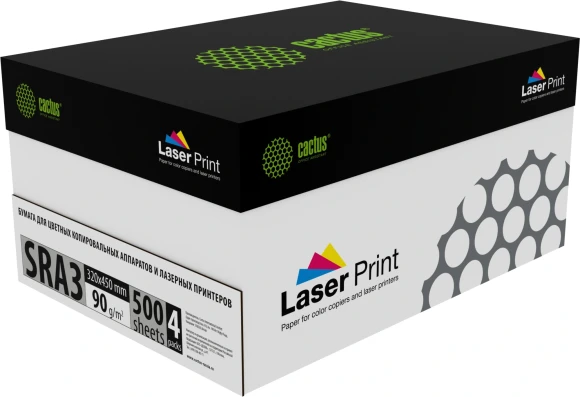 Бумага Cactus CS-LPSRA390500 SRA3 марка A/90г/м2/500л./белый CIE170% для лазерной печати