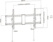 Кронштейн для телевизора Ultramounts UM840T черный 43"-90" макс.70кг настенный наклон Кронштейн для телевизора Ultramounts UM840T черный 43"-90" макс.70кг настенный наклон