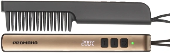 Расческа-выпрямитель Редмонд HS1741 34Вт белый/черный макс.темп.:200С покрытие:керамическое