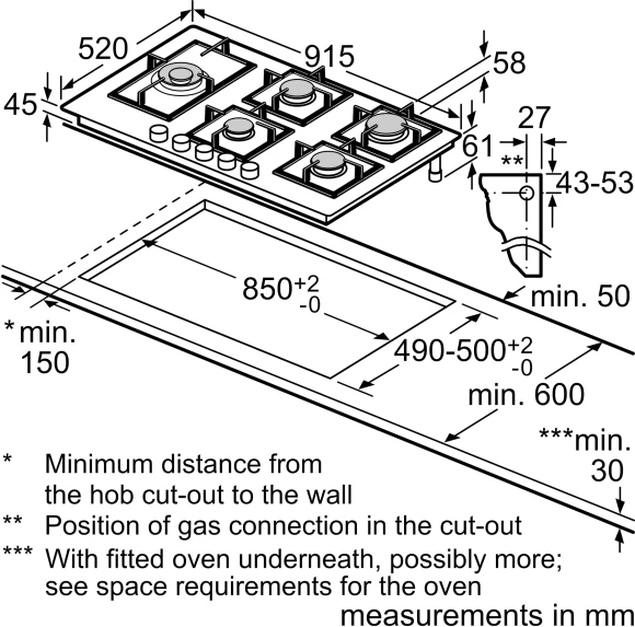 Духовой шкаф Электрический Bosch HBJN10YB2R черный/бронза