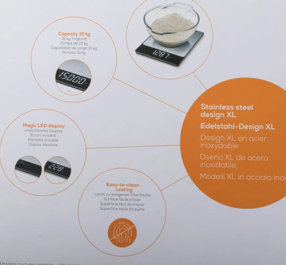 Весы кухонные электронные Beurer KS34 XL макс.вес:15кг нержавеющая сталь Весы кухонные электронные Beurer KS34 XL макс.вес:15кг нержавеющая сталь