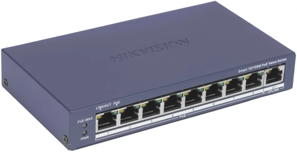Коммутатор Hikvision DS-3E1309P-EI/M 8x100Мбит/с 1x1Гбит/с 8PoE+ 110W управляемый Коммутатор Hikvision DS-3E1309P-EI/M 8x100Мбит/с 1x1Гбит/с 8PoE+ 110W управляемый
