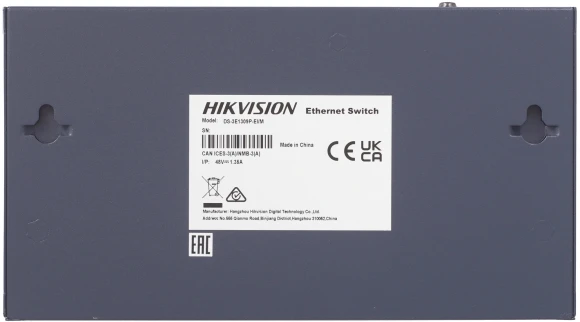 Коммутатор Hikvision DS-3E1309P-EI/M 8x100Мбит/с 1x1Гбит/с 8PoE+ 110W управляемый Коммутатор Hikvision DS-3E1309P-EI/M 8x100Мбит/с 1x1Гбит/с 8PoE+ 110W управляемый