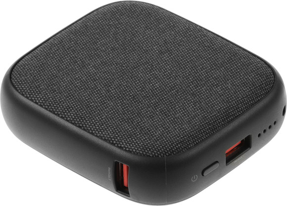 Мобильный аккумулятор Solove W5 10000mAh QC3.0/PD3.0/PE2.0 22.5W 2.1A 2xUSB-A/USB-C беспров.зар. черный (W5 BLACK UPDATED RUS)