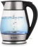Чайник электрический Vitek VT-7037 1.7л. 2200Вт серебристый/черный корпус: стекло/металл/пластик